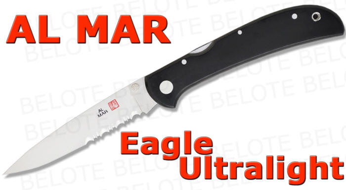 al mar eagle ultralight folder 40 % serrated edge model 1005ubk4