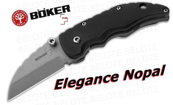 Boker Plus Elegance Nopal Folder G 10 Plain 01BO180 NEW  