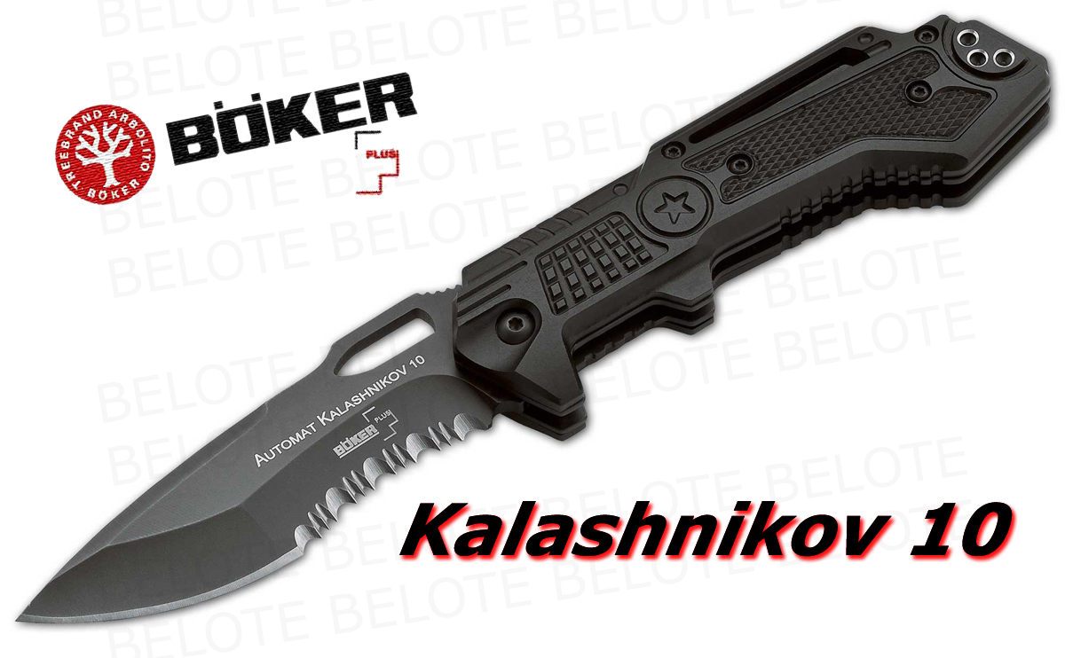 Boker Plus Kalashnikov 10 Spear Point Serrated 01KAL10S  