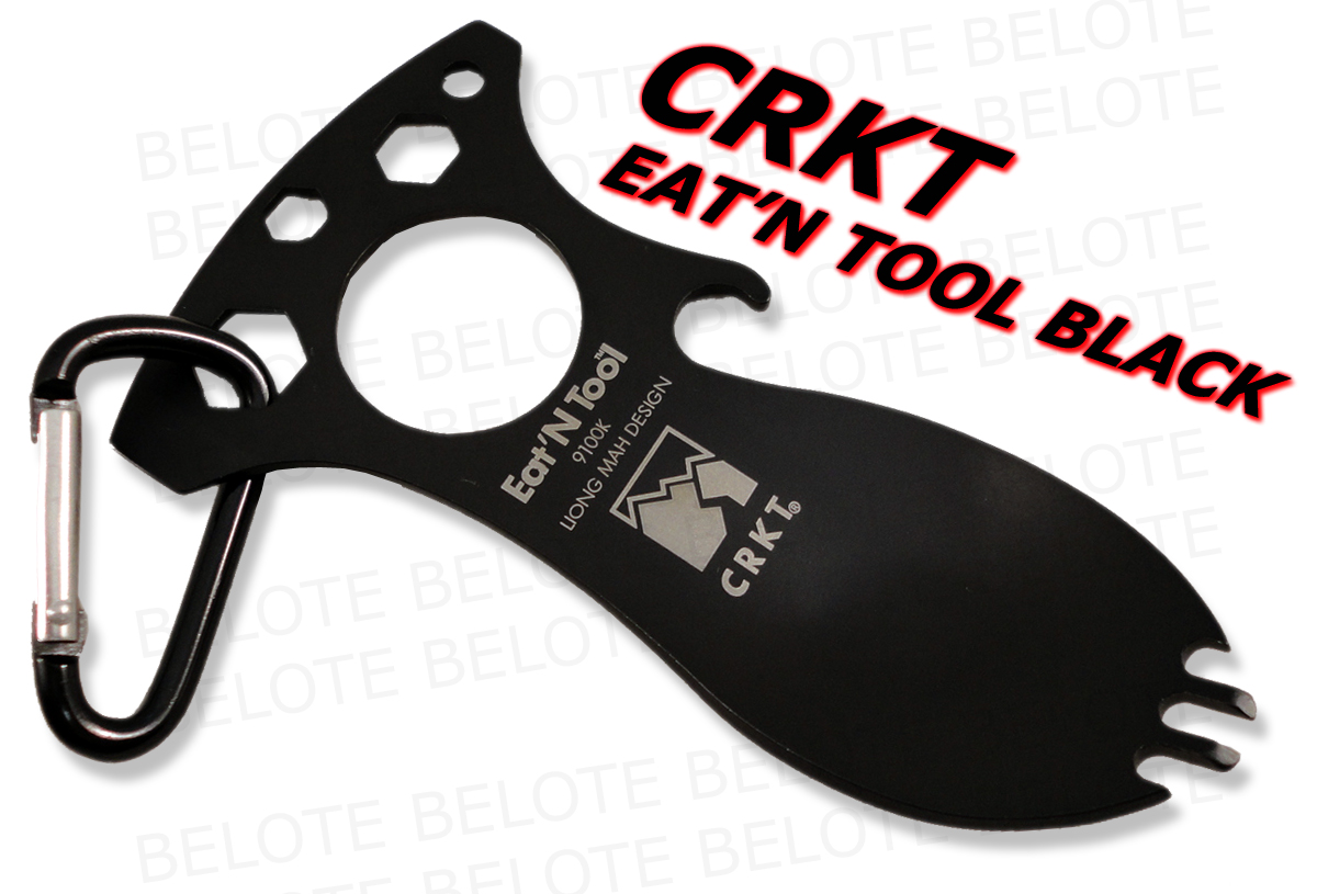 CRKT EatN Tool BLACK Spork Bottle Opener & More 9100KC  