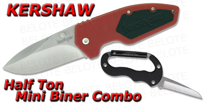 Kershaw Half Ton Mini Biner Knife COMBO 14451002 *NEW*  