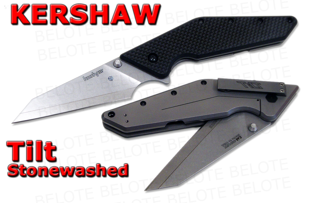 Kershaw Tilt Stonewashed Vanax 75 Composite Folder Carbon Fiber 