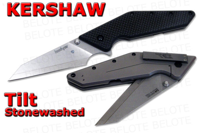 Kershaw Tilt Stonewashed Vanax 75 Composite Folder Carbon Fiber 