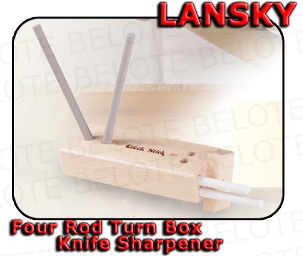 Lansky Four Rod Turn Box Ceramic Knife Sharpener LCD5D  