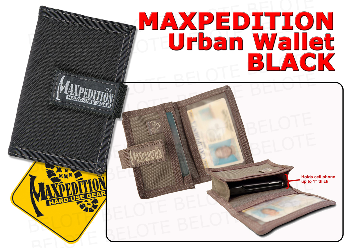 Maxpedition BLACK 0217 Urban ID Wallet Nylon 0217B NEW  