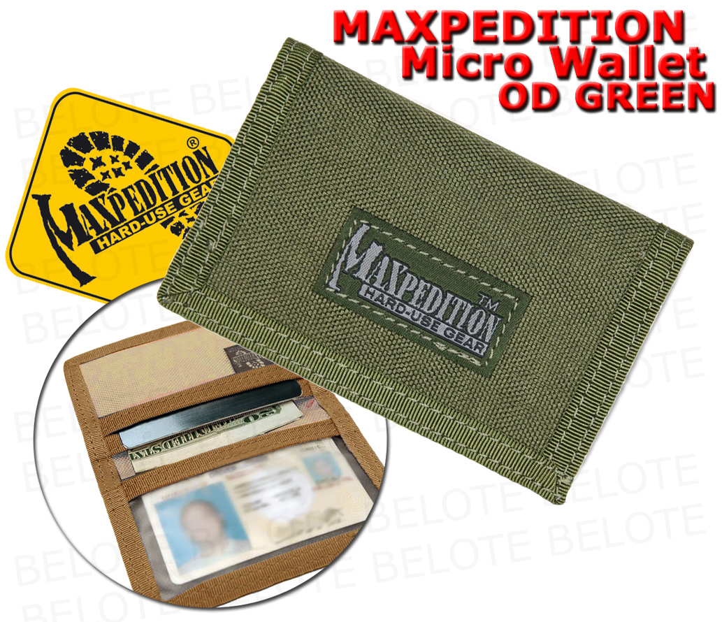 Maxpedition OD GREEN 0218 Micro Wallet Nylon 0218G NEW  