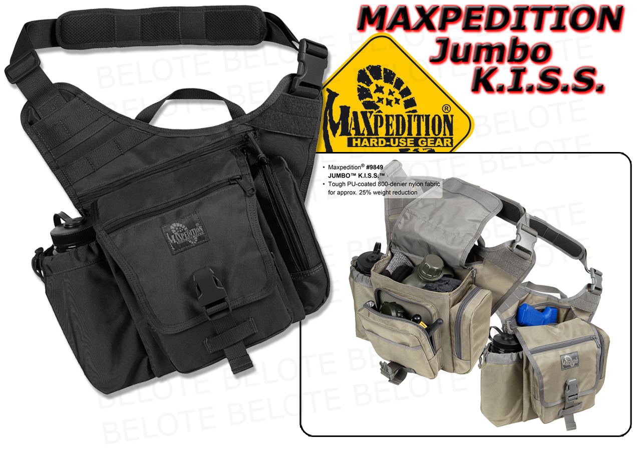 Maxpedition Jumbo K.I.S.S. Versipack Sling BLACK 9849B  