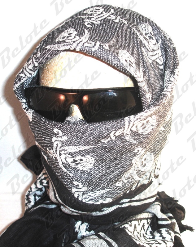 British SAS Shemagh Balaclava Khuffiah Green & Black  