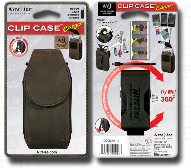 Nite Ize Clip Case Cargo MED Oilskin Leather CCCM 03 19  