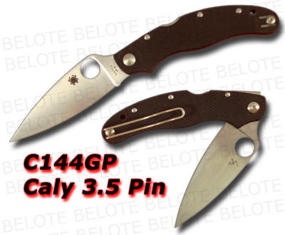 Spyderco Caly 3.5 Flat Ground Plain Edge Folder C144GP  