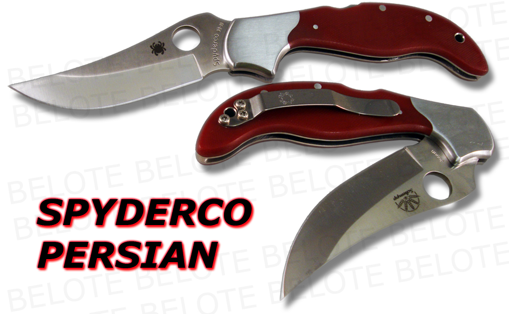 Spyderco Persian LIMITED Red G 10 Plain Knife C83GPRD  