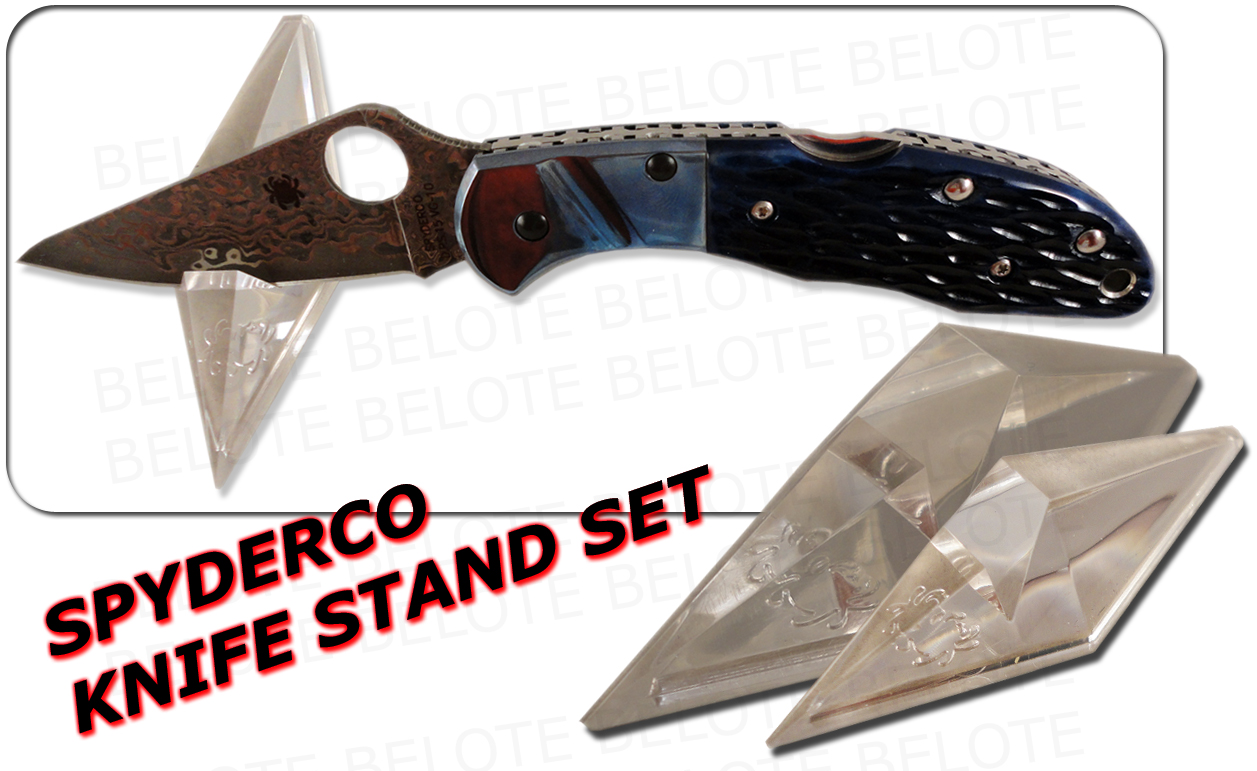 Spyderco Acrylic Knife Stands LARGE & SMALL CT02 CT03  