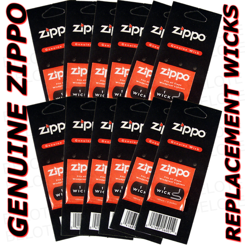 Genuine Zippo Replacement Wick 12 Pack Wicks 2425 USA MADE FREE