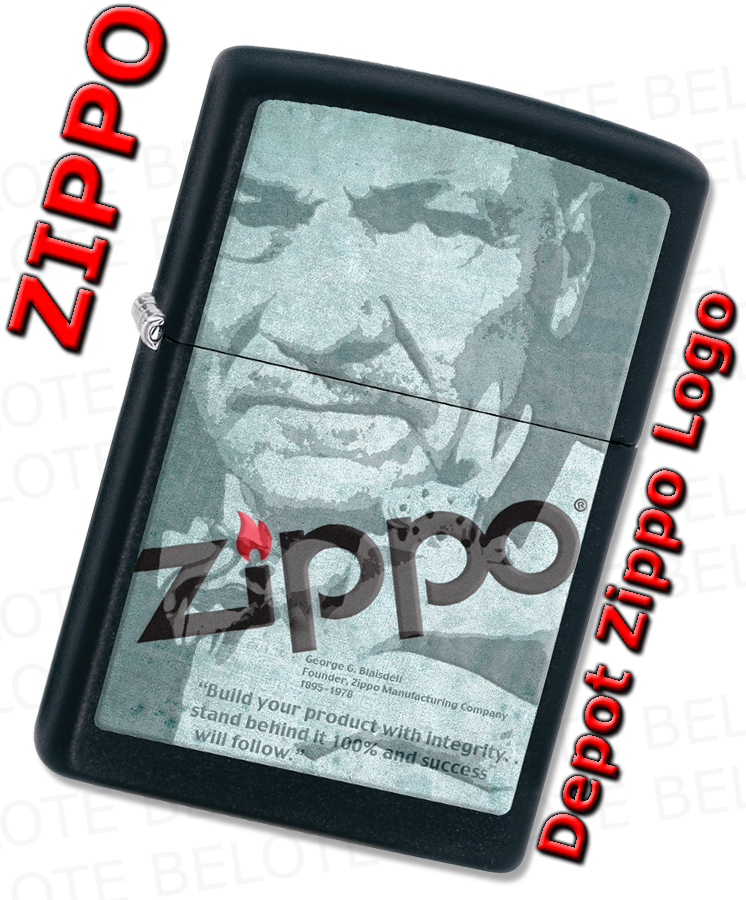 Zippo Depot Zippo Logo Black Matte Windproof Lighter 28300 **NEW ...