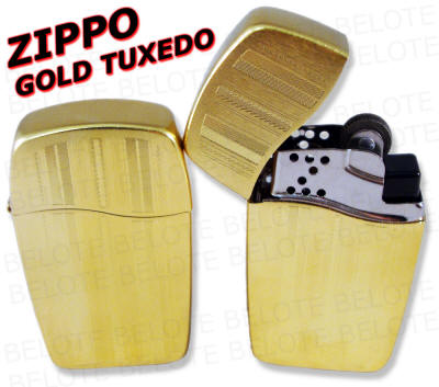 Zippo BLU Lighters Gold Tuxedo Butane Lighter 30005 NEW  